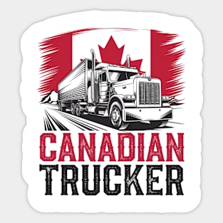 Canadian Trucker, Proud Canadian Truck Driver Sticker